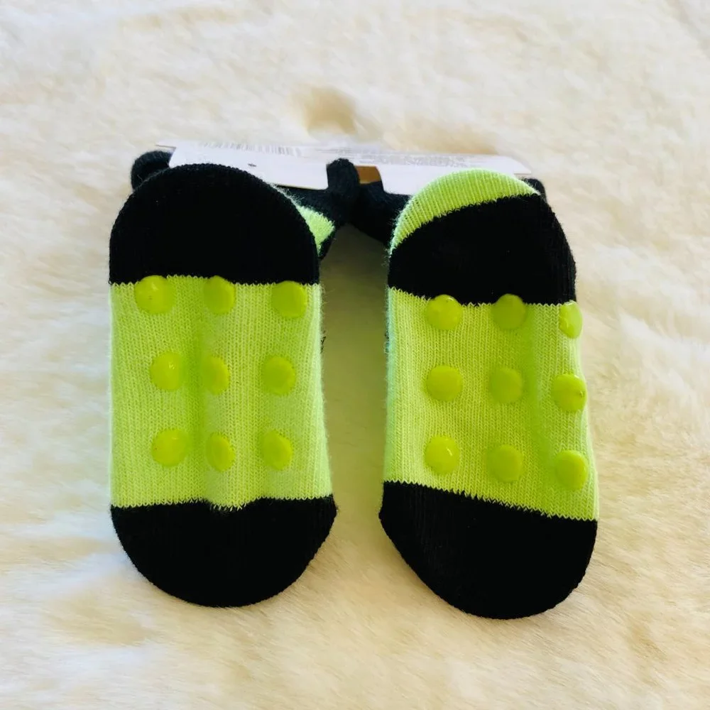 Frankenstein non-slip newborn bootie socks NEW